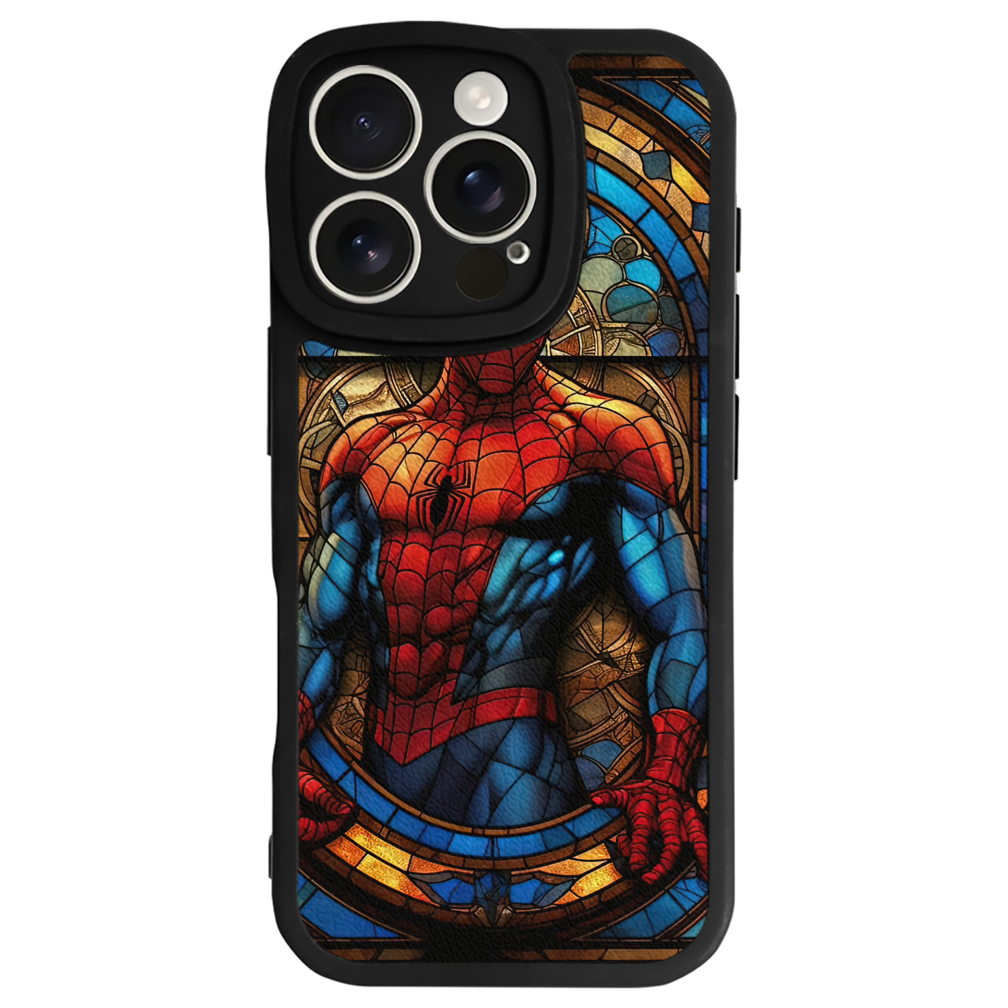 （画像用） Spider Man スパイダーマン 【iPhone 16シリーズ対応】シリコンスマホケース（レザー調） 材質：シリコン